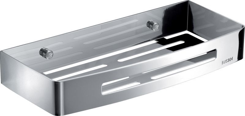 Gedy, решётка прямоугольная 1-уровневая, цвет хром