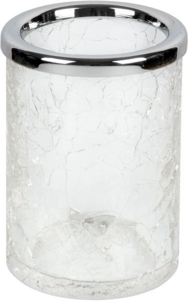 Surya Crystal, стакан, эффект битого стекла, цвет хром
