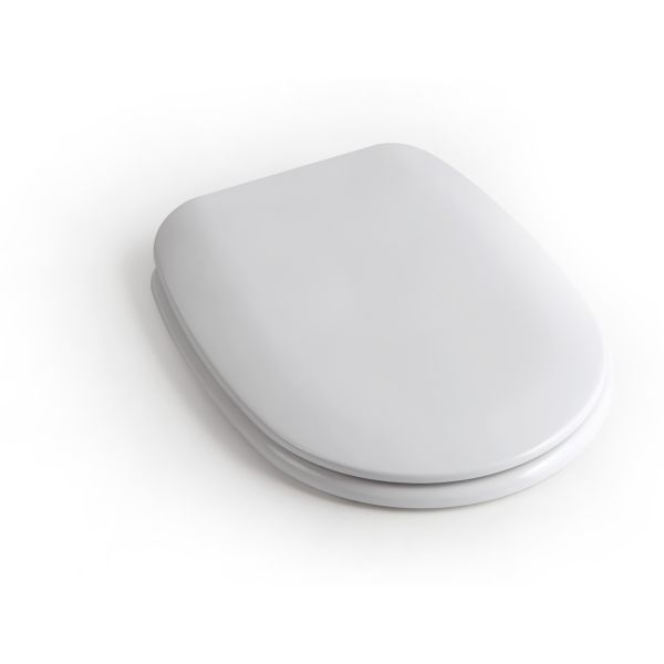 White Ceramic Basic, быстросъемное тонкое сиденье с микролифтом, цвет серый матовый