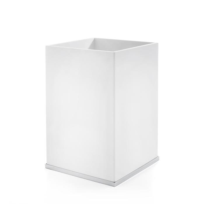 3SC Mood Deluxe White Ведро, без крышки, композит Solid Surface, цвет: белый матовый/хром