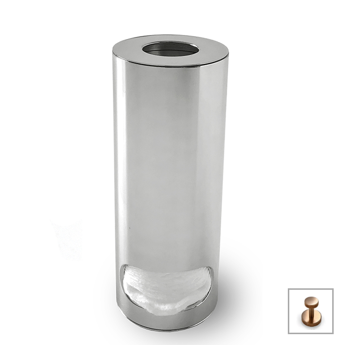 3SC Metal Tonda Контейнер для ватных дисков, настольный, цвет: Warm Brushed Bronze PVD