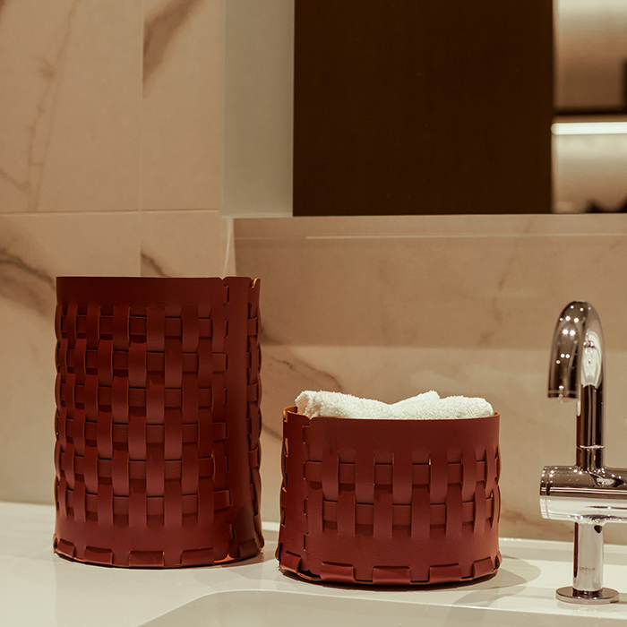 ADJ Корзина Bottega, цвет: коньяк/бордо