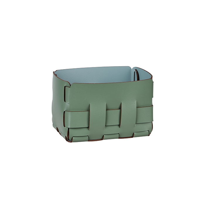 ADJ Корзинка Mini Bottega, цвет: эвкалипт/небесный