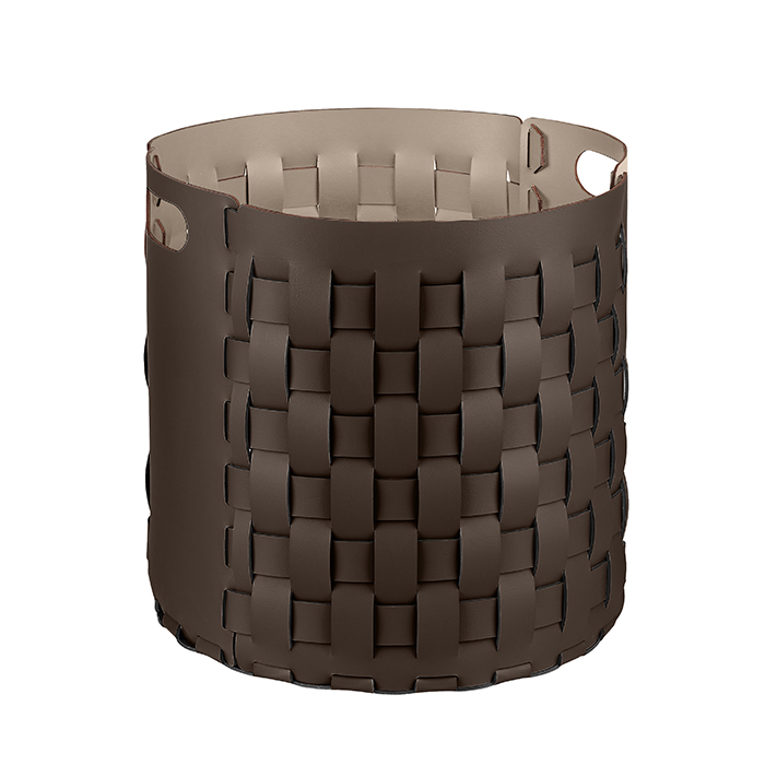 ADJ Круглая корзина Bottega, цвет: шоколад/капучино