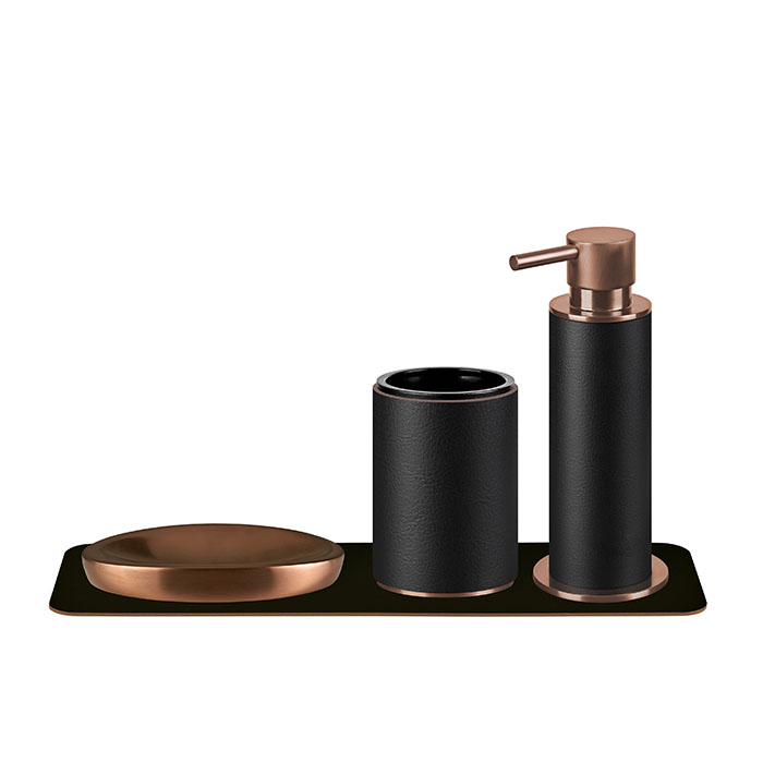 ADJ Стакан для зубных щеток, цвет:copper/черный