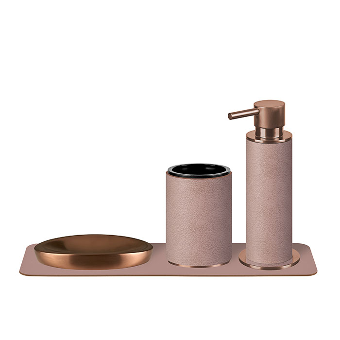 ADJ Стакан для зубных щеток, цвет:copper/пепельная роза
