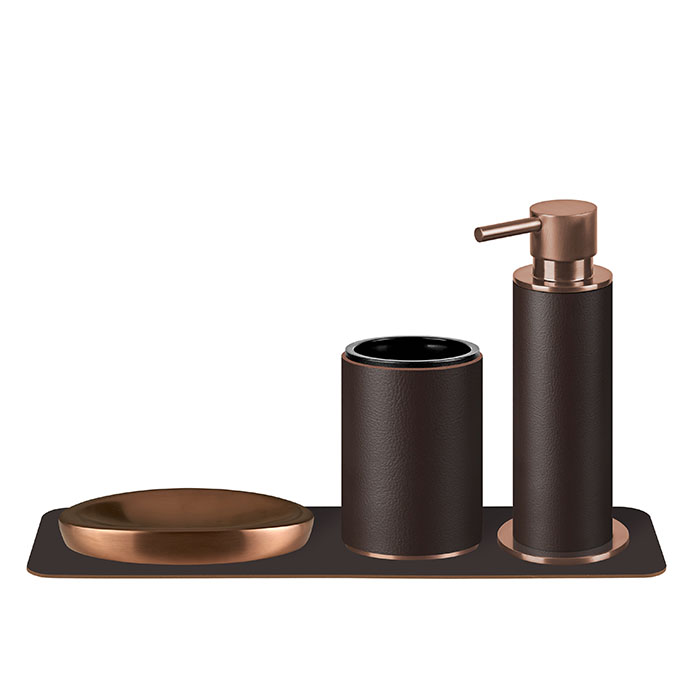 ADJ Стакан для зубных щеток, цвет:copper/шоколад