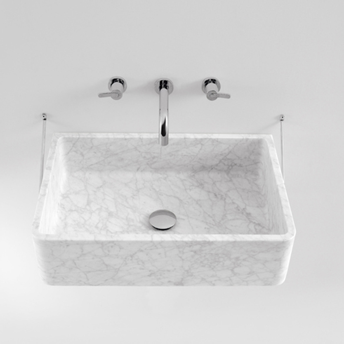 Agape Carrara Раковина, без отв, мрамор Carrara, цвет: белый