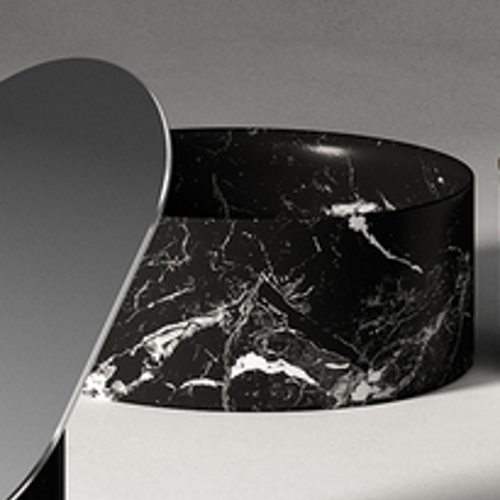 Agape Constellation Контейнер настольный, мрамор Marquina, цвет: черный