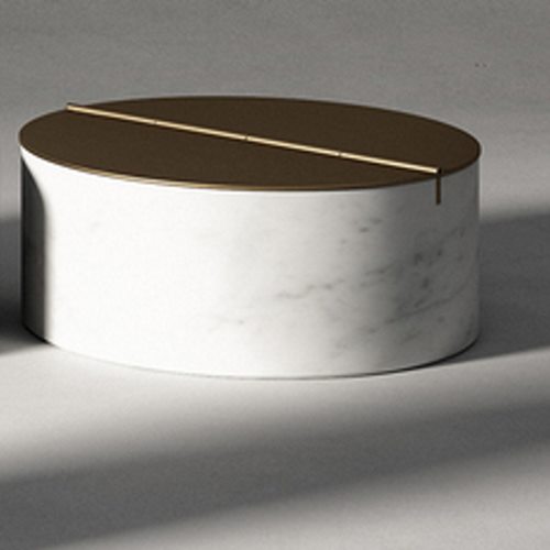 Agape Constellation Контейнер с крышкой, настольный, мрамор Carrara, цвет: белый