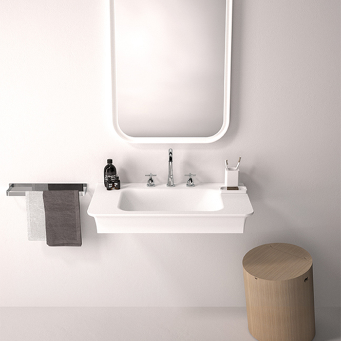 Agape Novecento XL Раковина, 3 отв, цвет: матовый белый