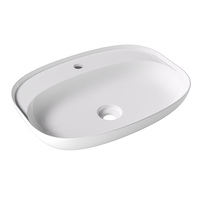 Alice Form Oval Раковина, накладная, 1 отв, цвет: белый глянцевый