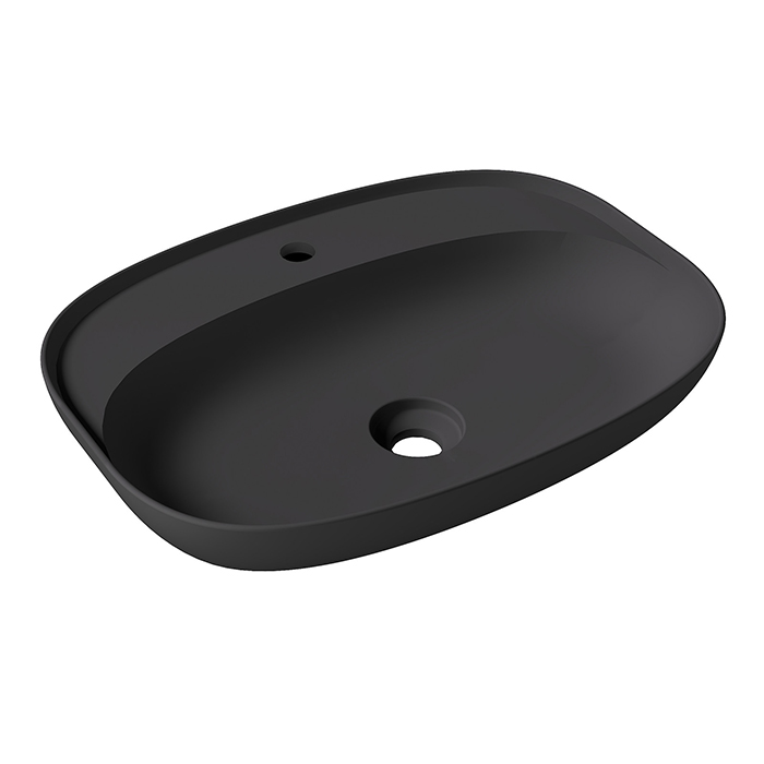 Alice Form Oval Раковина, накладная, 1 отв, цвет: чёрный матовый