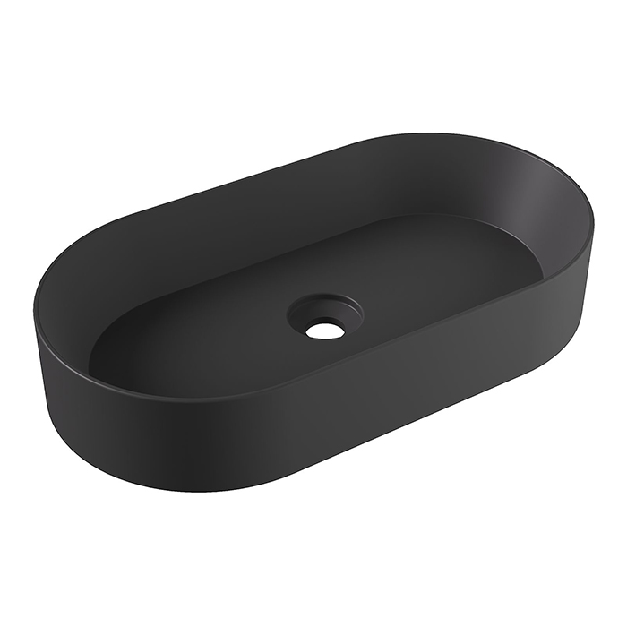 Alice Spy Oval Раковина, накладная, без отв, цвет: чёрный матовый