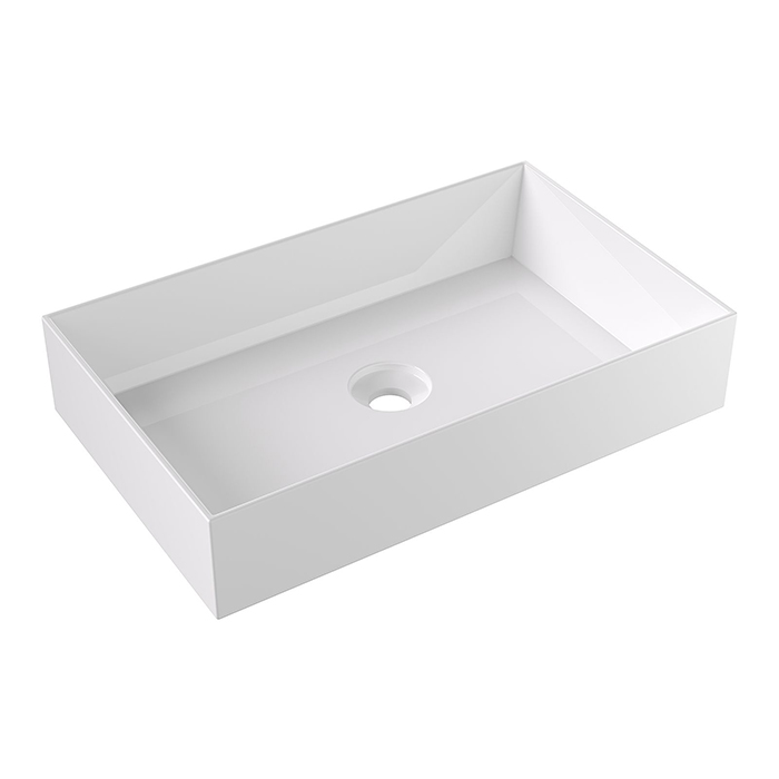 Alice Spy Rectangular Раковина, накладная, без отв, цвет: белый глянцевый