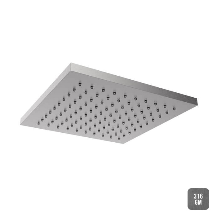 Almar 316 Stainless Steel Верхний душ 25х25см., потолочный, цвет: Gun Metal 316 Brushed PVD