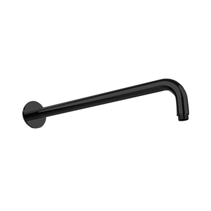 Almar Arms Кронштейн для верхнего душа, настенный, с круглым отражателем, цвет: черный матовый
