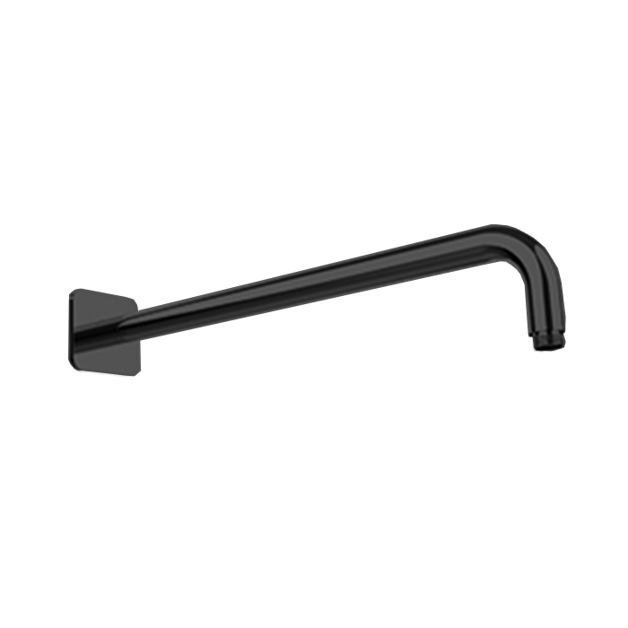 Almar Arms Кронштейн для верхнего душа, настенный, с квадратным отражателем, цвет: черный металл брашированный PVD