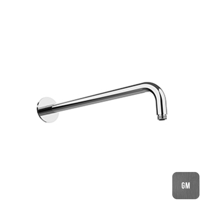 Almar Кронштейн для душа, настенный, с круглым отражателем, цвет: Gun Metal Brushed PVD