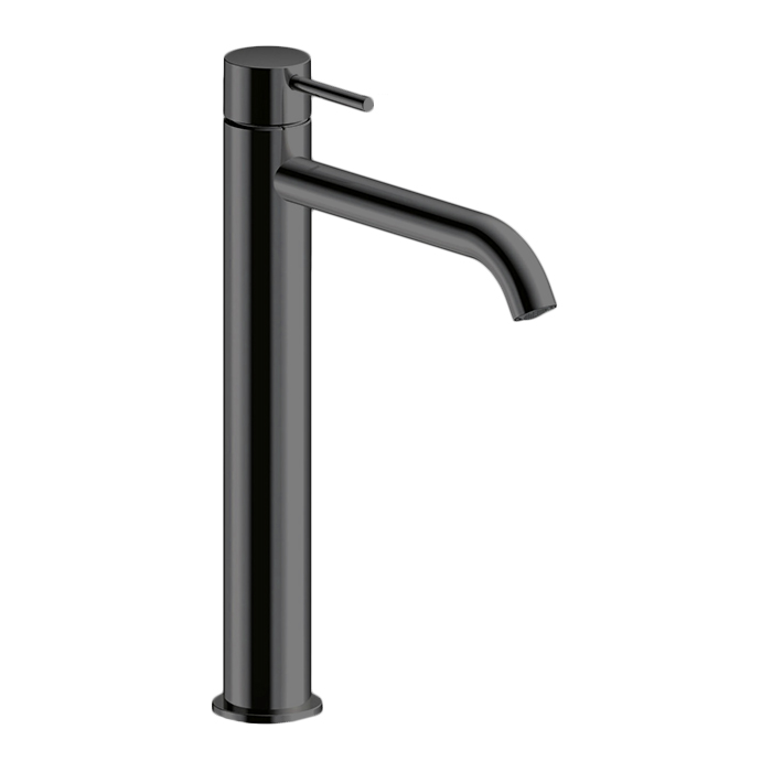 Almar Mixers Смеситель для раковины, высокий, 1 отв, без донного клапана, цвет: черный металл брашированный PVD