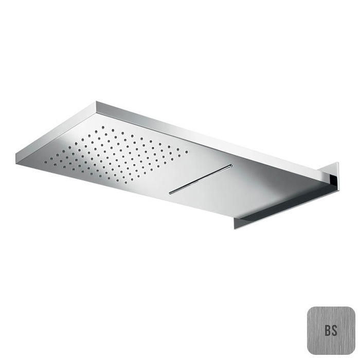 Almar Slim Square Верхний душ, настенный, 2 режима, цвет: Brushed Stainless Steel