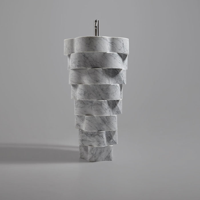 Antonio Lupi Intreccio Раковина, без отв, с донным клапаном и сифоном, цвет: Marmo di Carrara