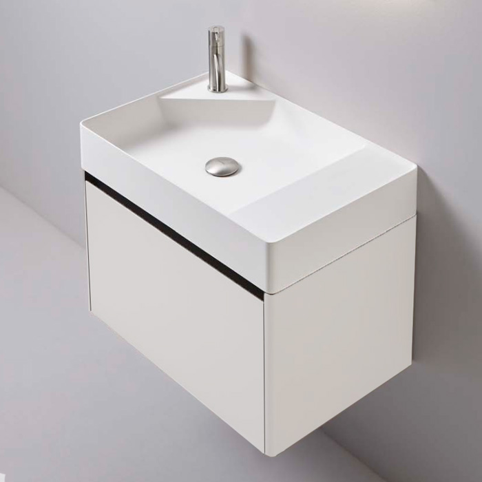 Antonio Lupi Simplo Тумба с раковиной SIMPLO, с 1 ящиком, подвесная, цвет: bianco goffrato