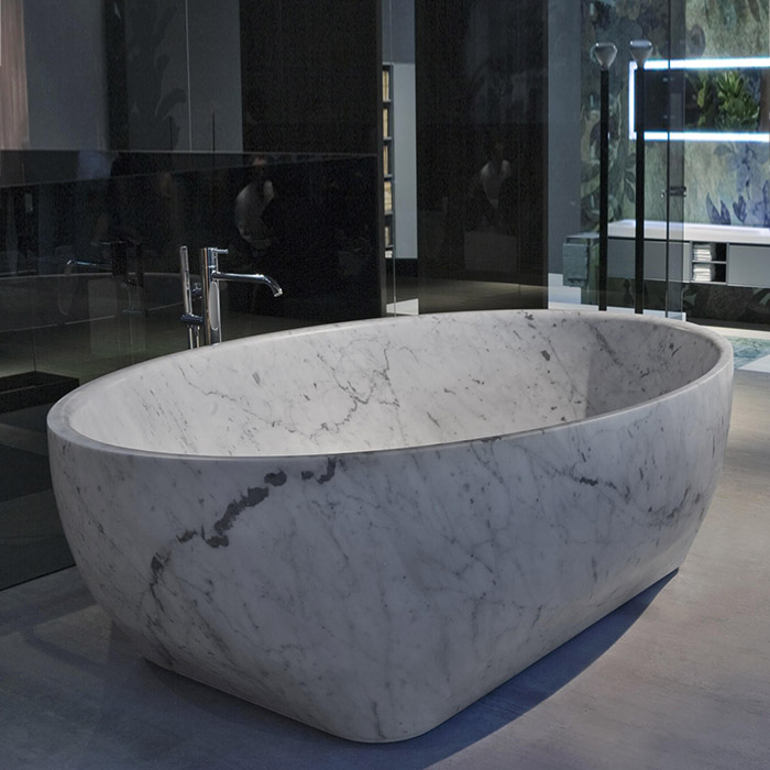 Antonio Lupi Solidea Ванна отдельностоящая, из натурального камня, цвет: Pietra Stone Grey
