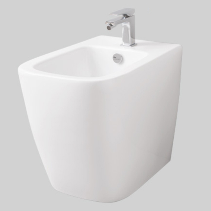Artceram A16 Биде напольное, 1 отверстие, saniglaze, цвет: белый матовый
