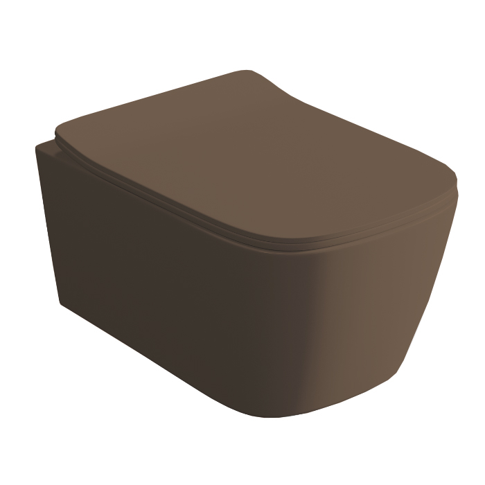 Artceram A16 Унитаз подвесной, безободковый, saniglaze, the.reel, цвет: brown tortora