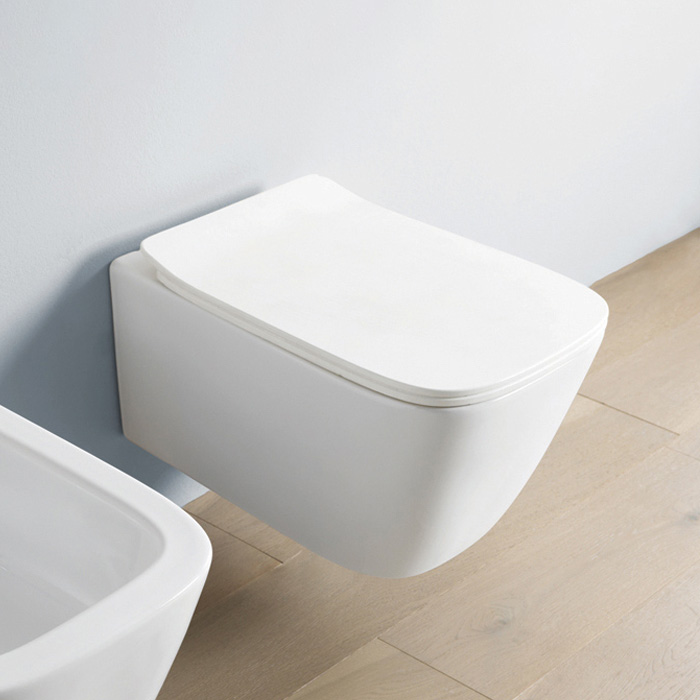Artceram A16 Унитаз подвесной, (Mini), безободковый, с крепежом, цвет: белый матовый