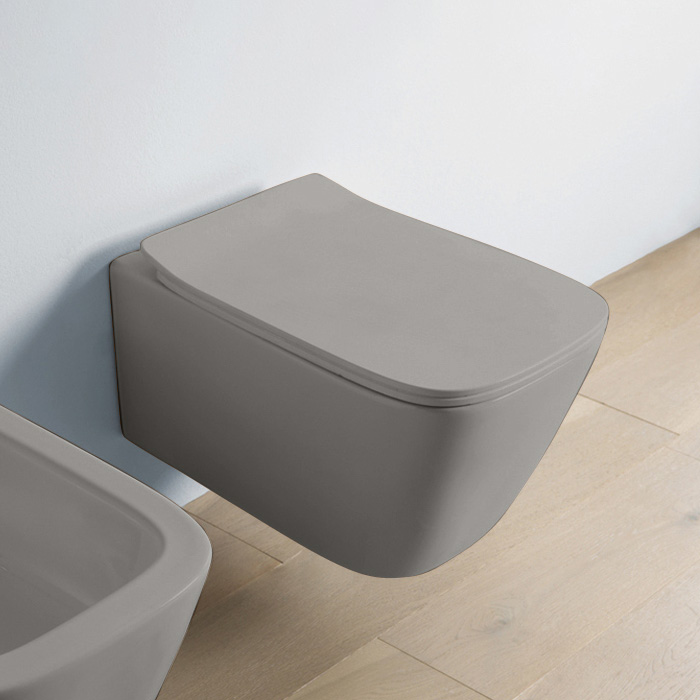 Artceram A16 Унитаз подвесной, безободковый, с крепежом, цвет: grigio oliva