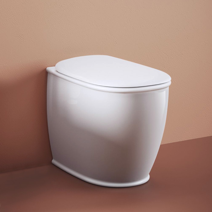 Artceram Atelier Унитаз напольный, безободковый, слив универсальный, с крепежом, цвет: белый матовый