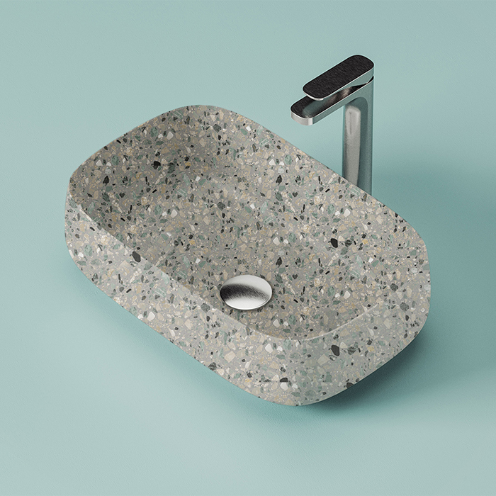 Artceram Cognac Раковина, без отв, накладная, цвет: dark terrazzo