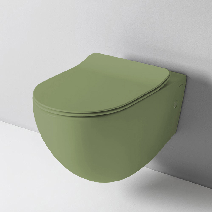 Artceram FILE 2.0 Унитаз подвесной, безободковый, с крепежом, цвет: verde salvia