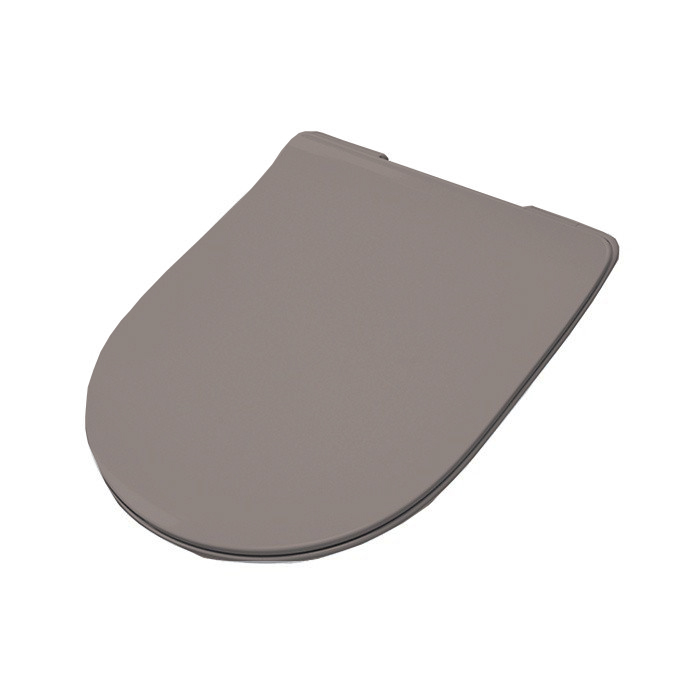 Artceram File Крышка с сиденьем Slim для унитаза, механизм soft-close, цвет: gravel/хром