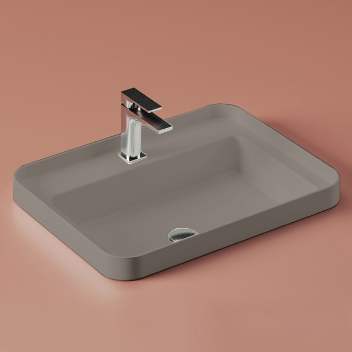 Artceram Fuori Scala Раковина, встраиваемая, с 1 отв.под смеситель,без перелива, цвет: tortora