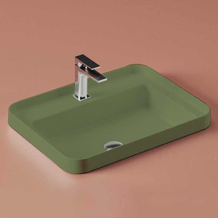 Artceram Fuori Scala Раковина встраиваемая, 1 отверстие, цвет: salvia
