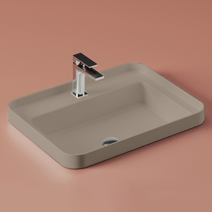 Artceram Fuori Scala Раковина, встраиваемая, с 1 отв.под смеситель,без перелива, цвет: matera