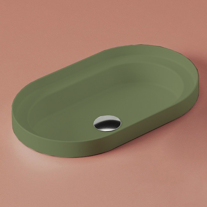 Artceram Fuori Scala Раковина встраиваемая, цвет: verde salvia