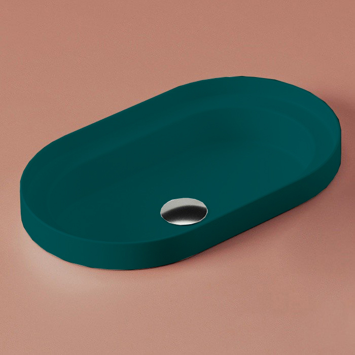 Artceram Fuori Scala Раковина встраиваемая, цвет: verde foresta