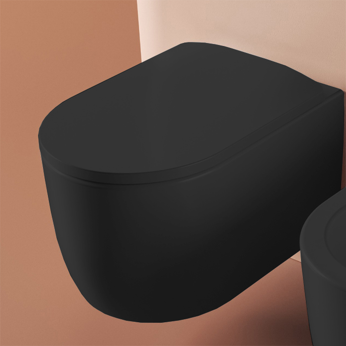Artceram Monet Унитаз подвесной Rimless, цвет: черный матовый