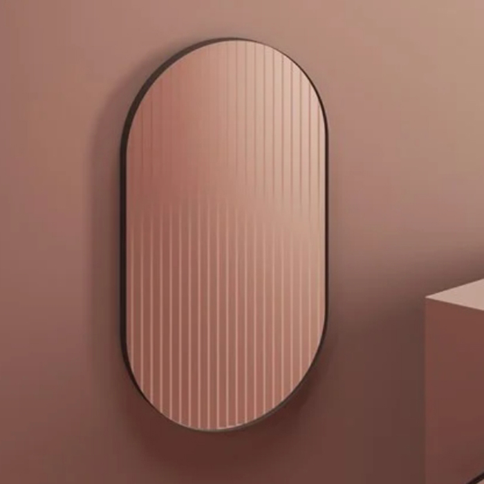 Artceram Зеркало Arco в металлической раме, цвет: moka