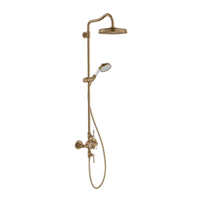 Axor Montreux Showerpipe Душевая стойка, верхний душ, со смесителем термостатическим, ручный душем, цвет: бронза