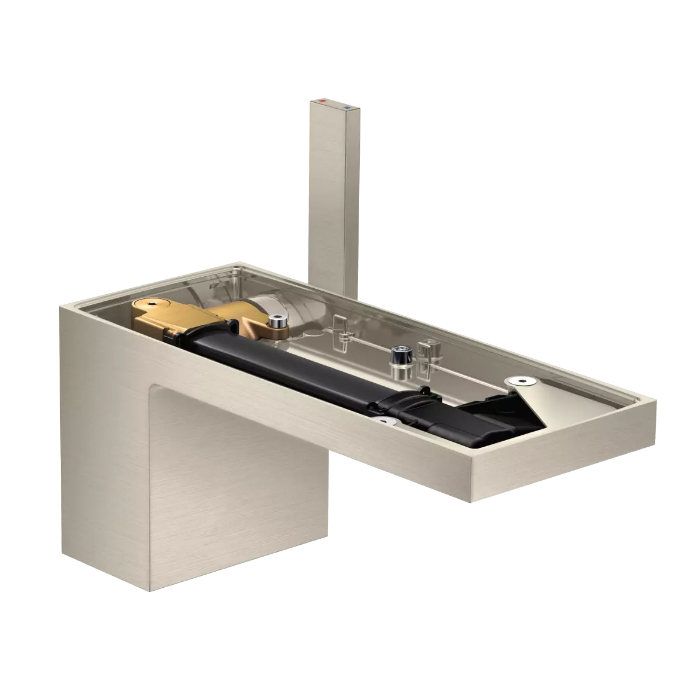 Axor MyEdition Смеситель для раковины, 1 отв, с донным клапаном Push-Open, без панели, цвет: шлифованный никель