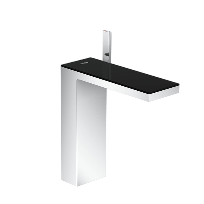 Axor MyEdition Смеситель для раковины 230, на 1 отв, излив, с донным клапаном, цвет: хром/черное стекло