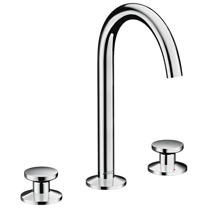 Axor One Смеситель для раковины, 3 отв, излив, Select, со сливом push-open, цвет: хром