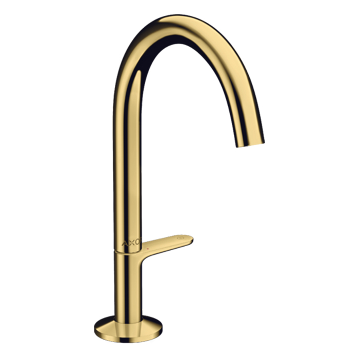 Axor One Смеситель для раковины Sel 170, на 1 отв, с донным клапаном Push-Open, цвет: полированное золото
