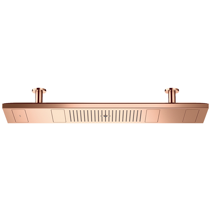 Axor ShowerHeaven Верхний душ, 4jet, потолочный монтаж, c подсветкой 3700K, цвет: полированное красное золото