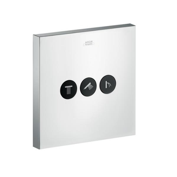 Axor ShowerSelect Модуль с тремя запорными клапанами, квадратный, внешняя часть, цвет: хром